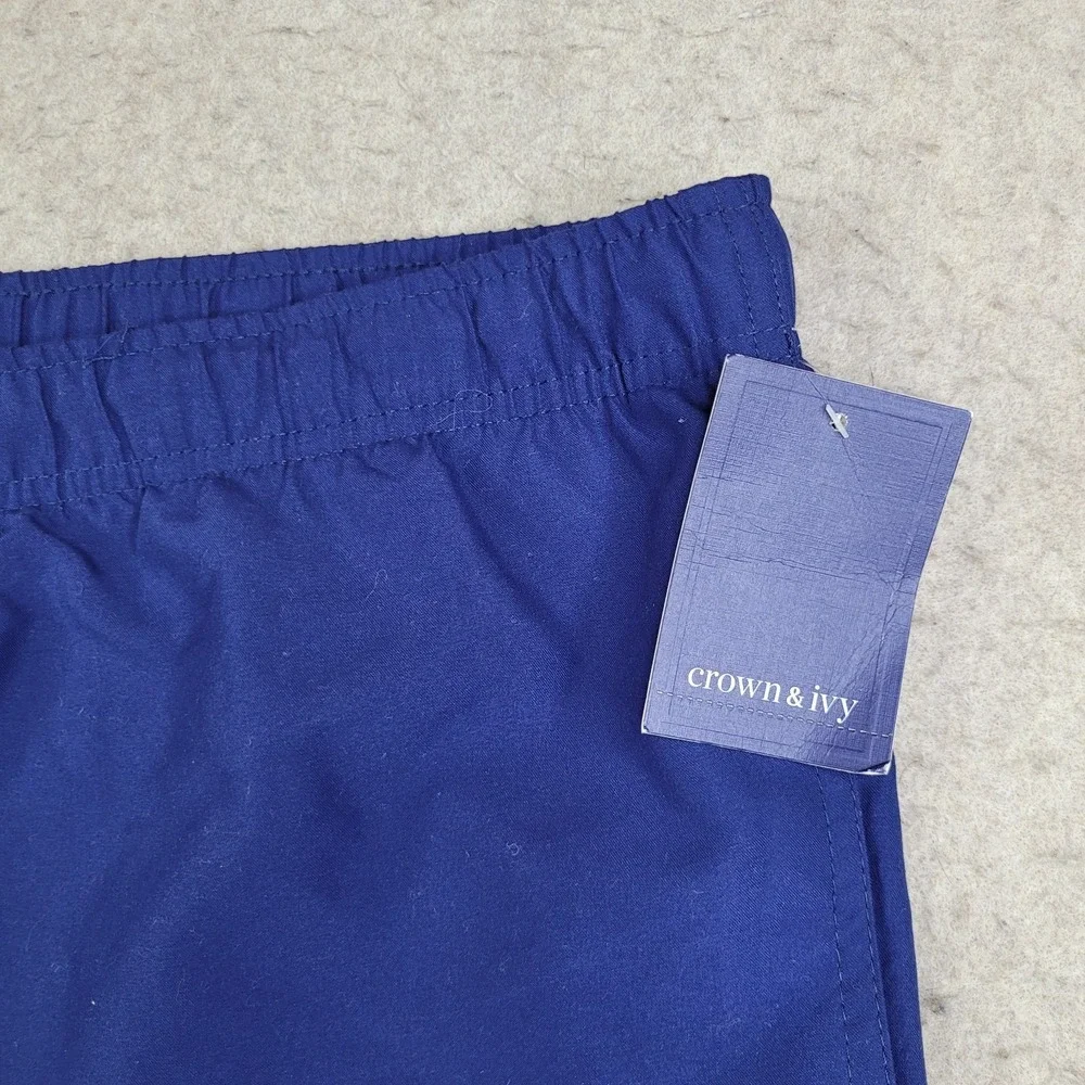 Crown Ivy‎ Swimming Shorts Mens XL Blue Eve Lined Board Shorts Drawstring NEW